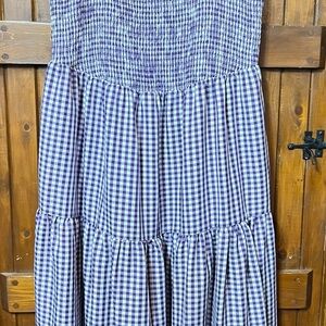 Purple Gingham Smocked Dress